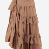 Gonna a balze in popeline di cotone CH26UJU53144 26U CHLOE 