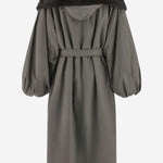 CAPPOTTO IN COTONE CON COLLO IN PELLICCIA 226925 GREY MAGDA BUTRYM 