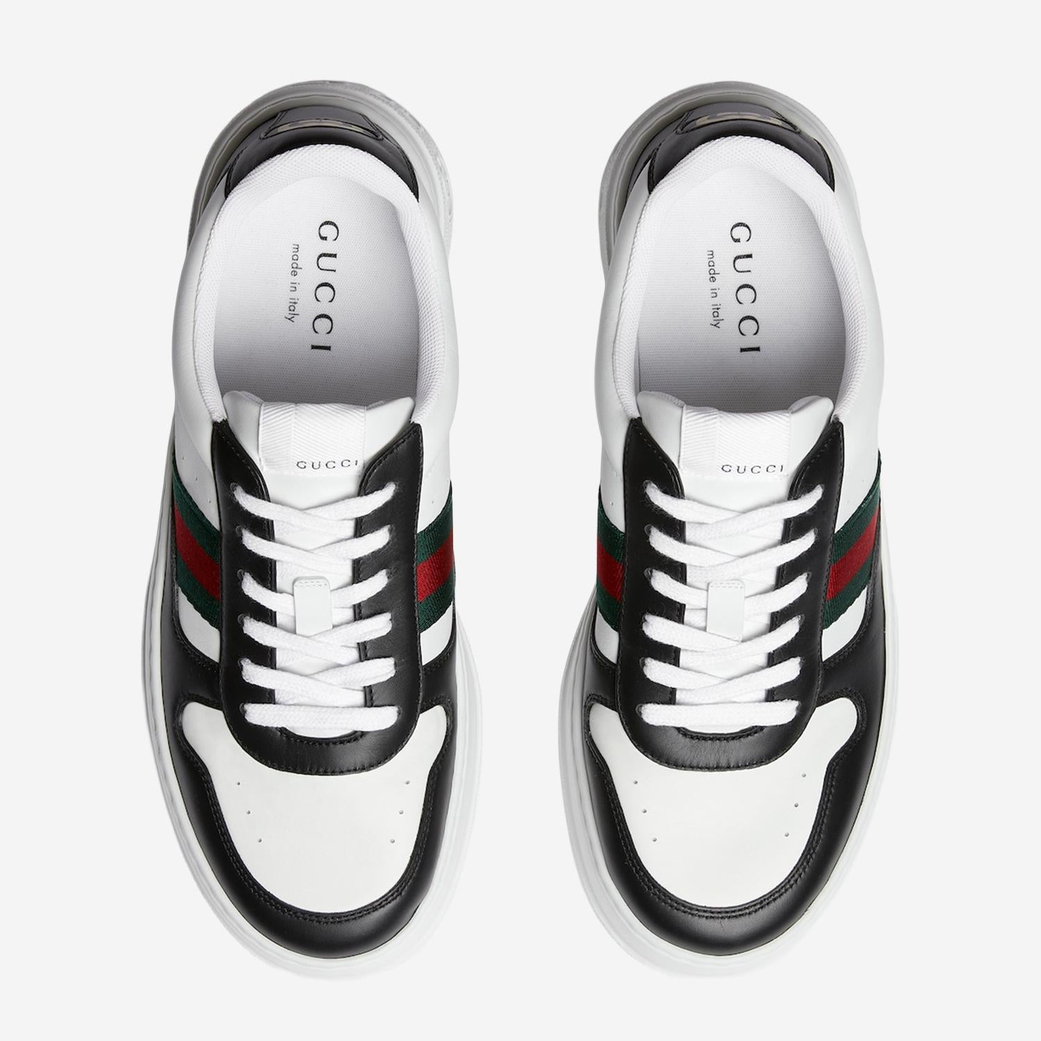 SNEAKERS IN PELLE CON SUOLA OVERSIZE 848317 AAE0H1097 GUCCI 