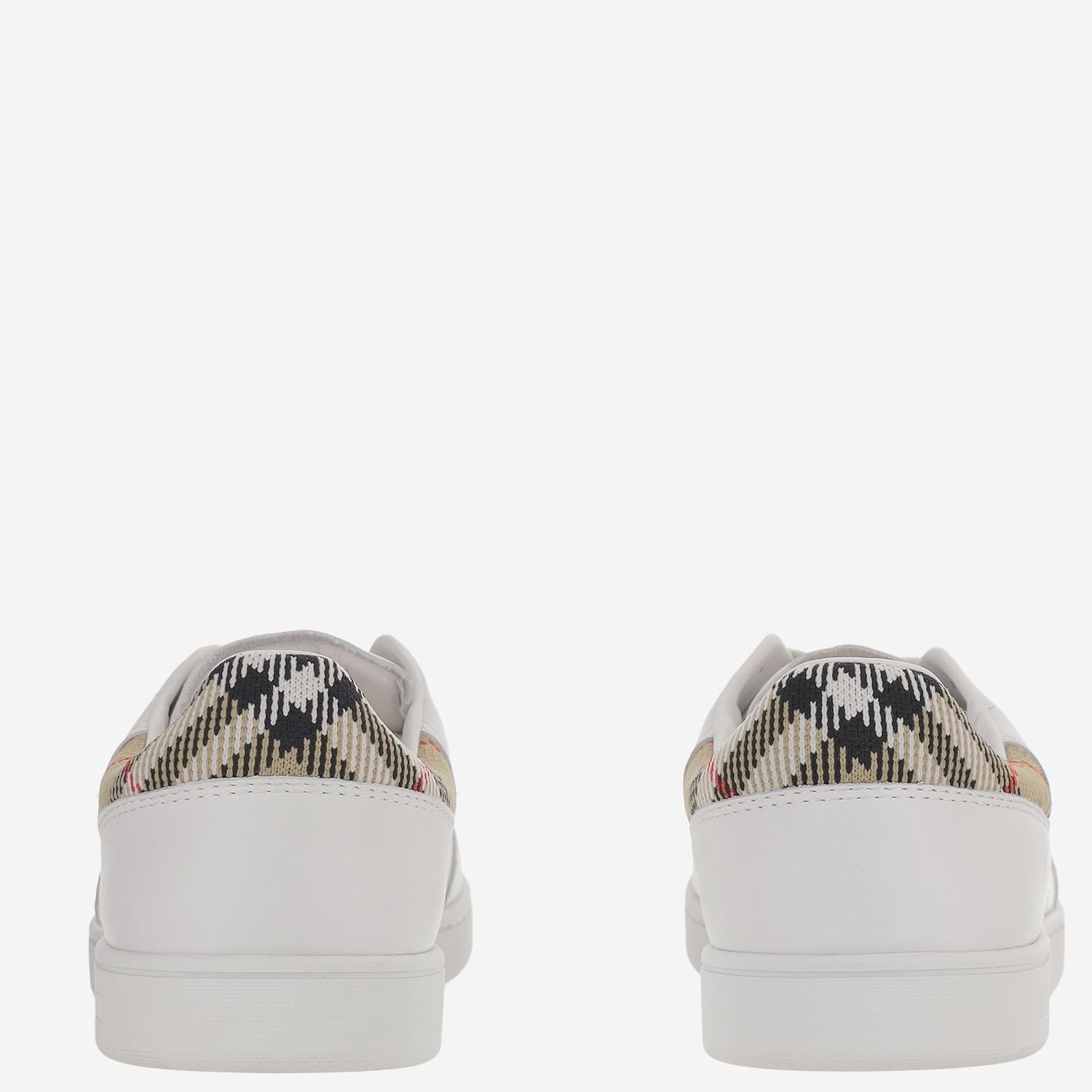 SNEAKERS SET IN PELLE 8118850 PWHITESANDIPCHK BURBERRY 