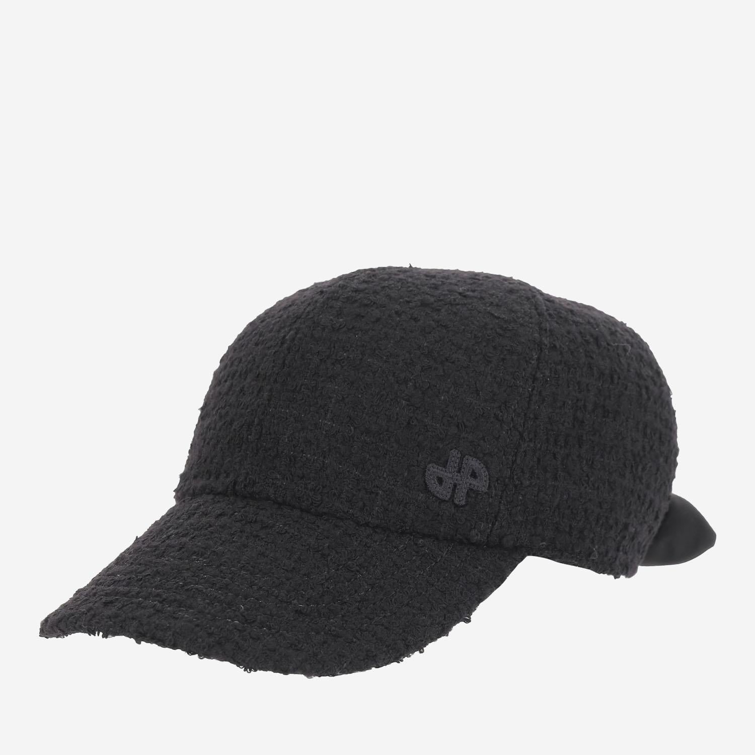 cappello da baseball in tweed di lana AC1110223 999B PATOU 