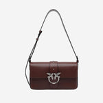 BORSA A SPALLA IN PELLE CON LOGO 104524 A0QOR49O PINKO 