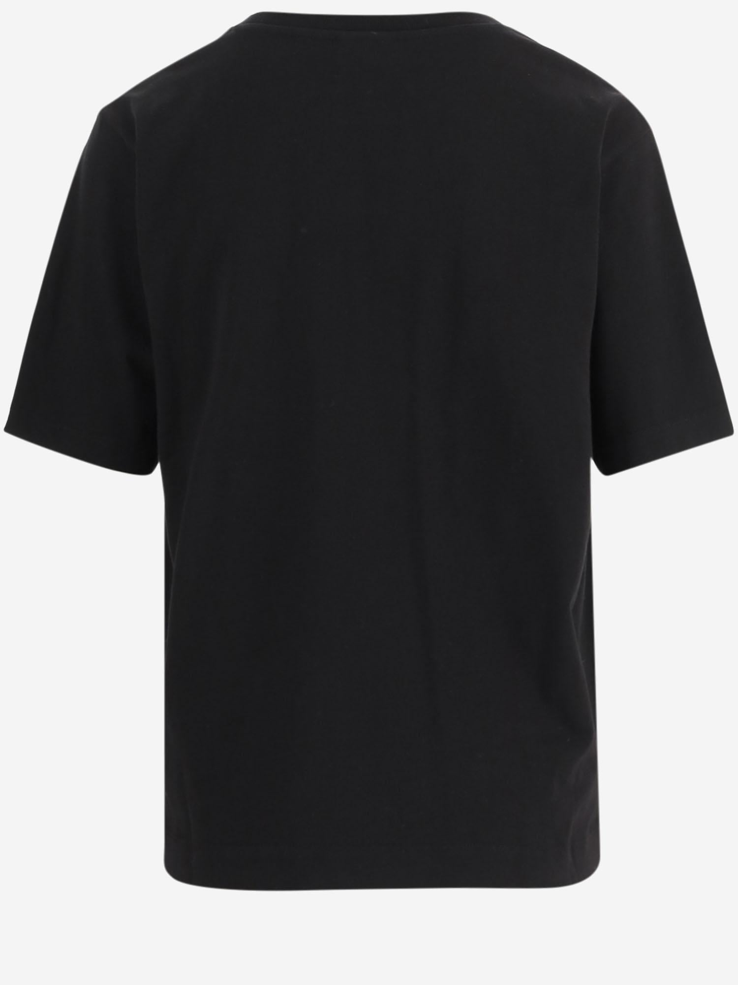 T-SHIRT IN COTONE CON BOTTONI DECORATIVI 011114 2603900 DRIES VAN NOTEN 