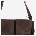 Borsa a tracolla Utilitaire in pelle scamosciata 5BC205 2CSSF0003 MIU MIU 
