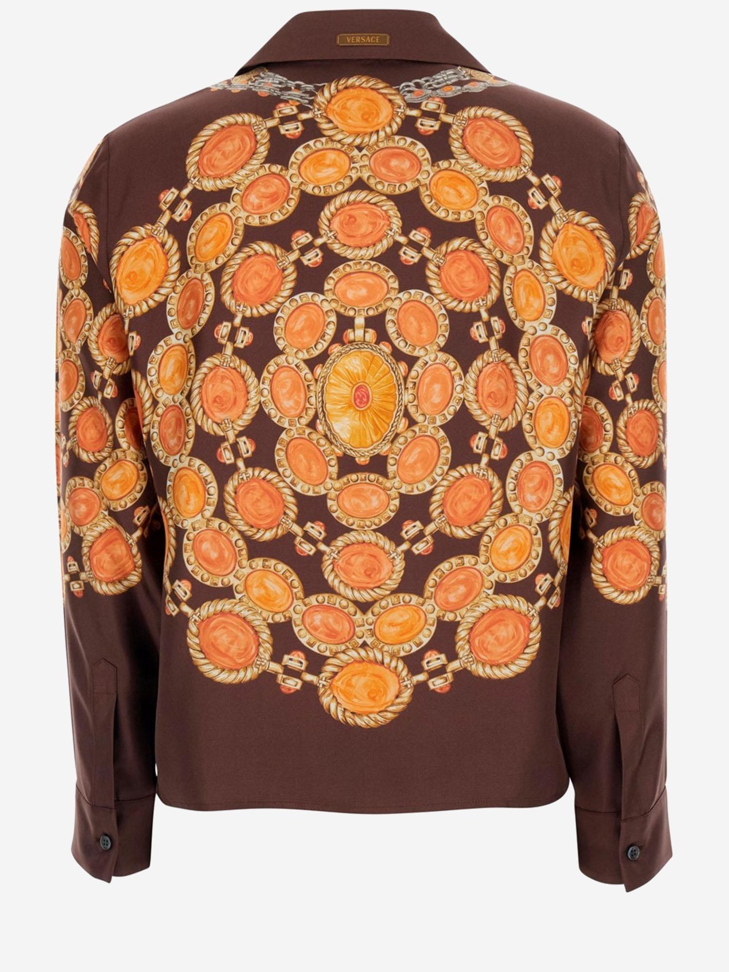 CAMICIA IN SETA CON STAMPA 1024231 1A179525N940 VERSACE 