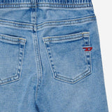 JEANS IN COTONE CON VITA ELASTICATA E RISVOLTO K00311 KXBSAK01 DIESEL KIDS 