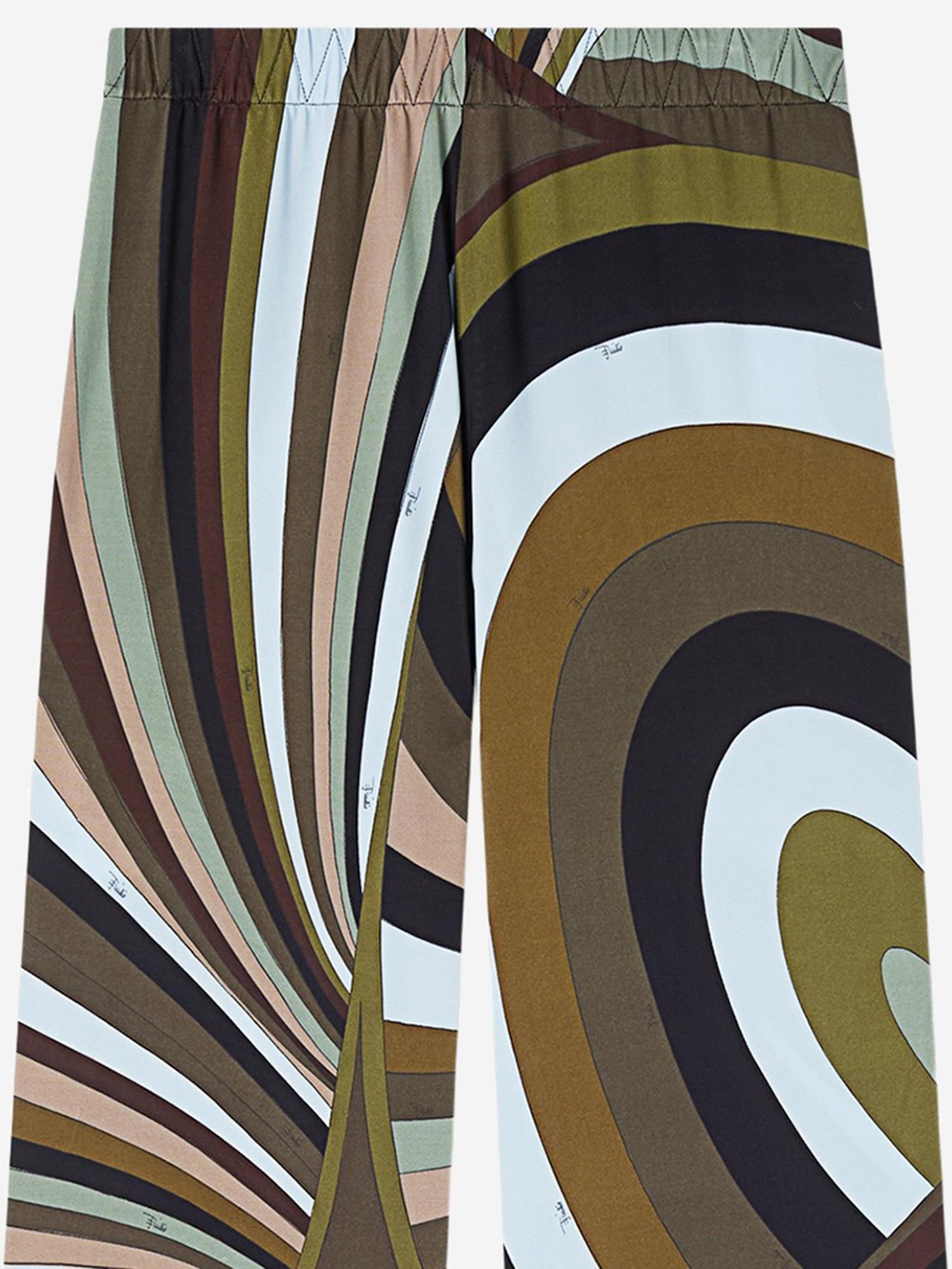 Pantaloni in viscosa stretch con stampa Iride 6HJT306H757 008 EMILIO PUCCI 