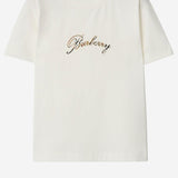 T-SHIRT IN COTONE CON LOGO 8118971 CHALK BURBERRY 