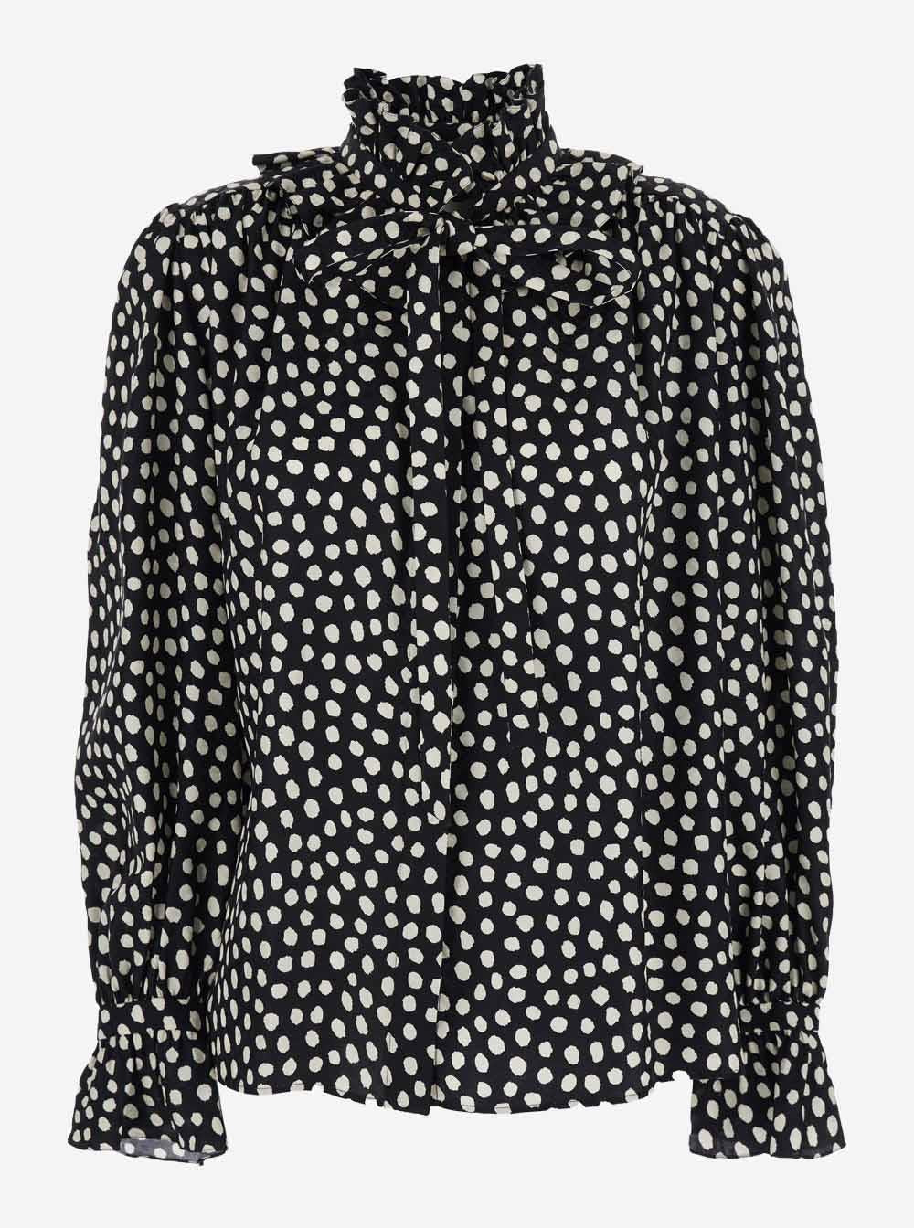 CAMICIA IN SETA CON MOTIVO A POIS CH26SHT70300 915 CHLOE 