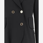 Giacca sartoriale con cintura in lana JA0350103 999B PATOU 