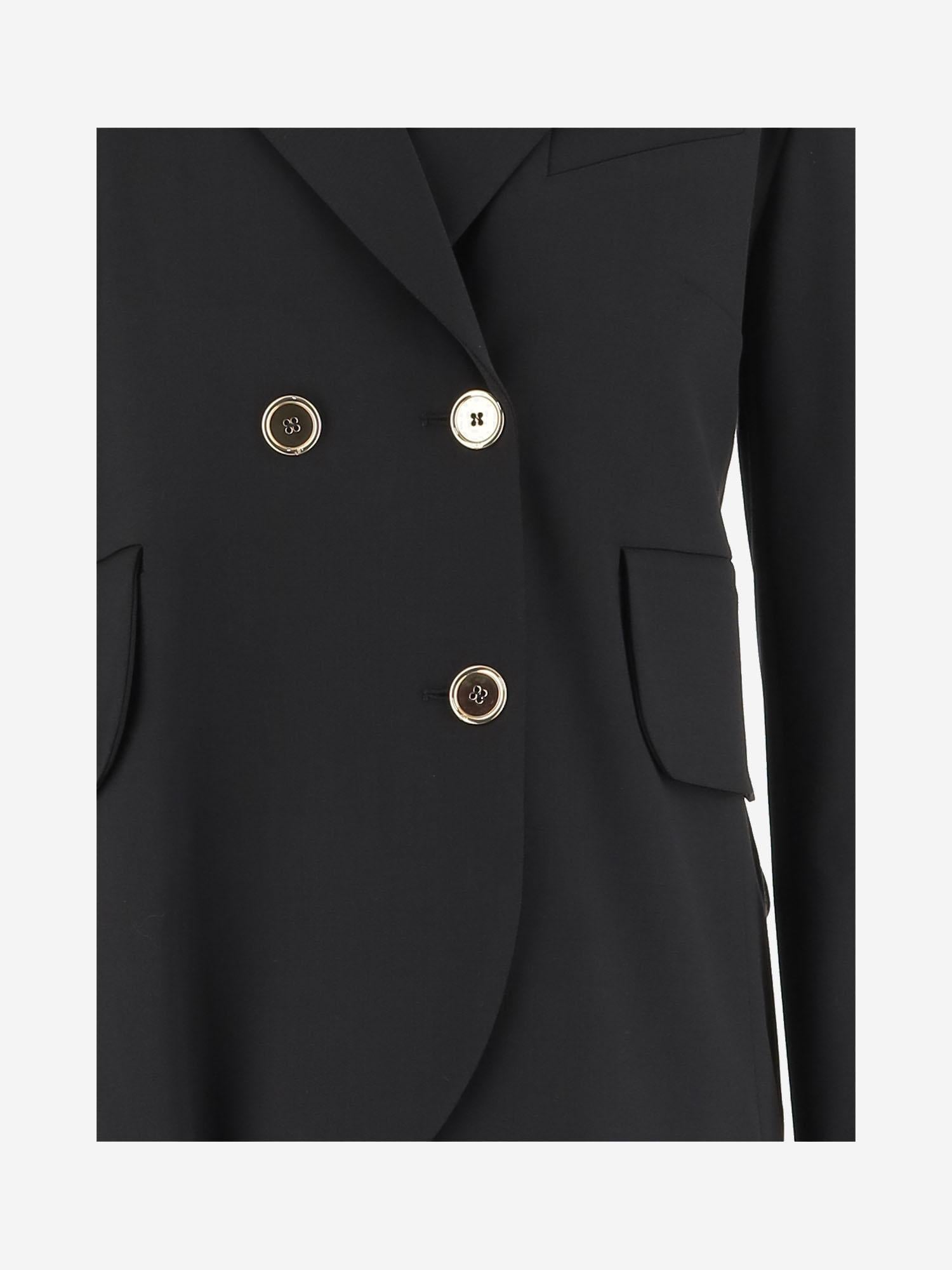 Giacca sartoriale con cintura in lana JA0350103 999B PATOU 
