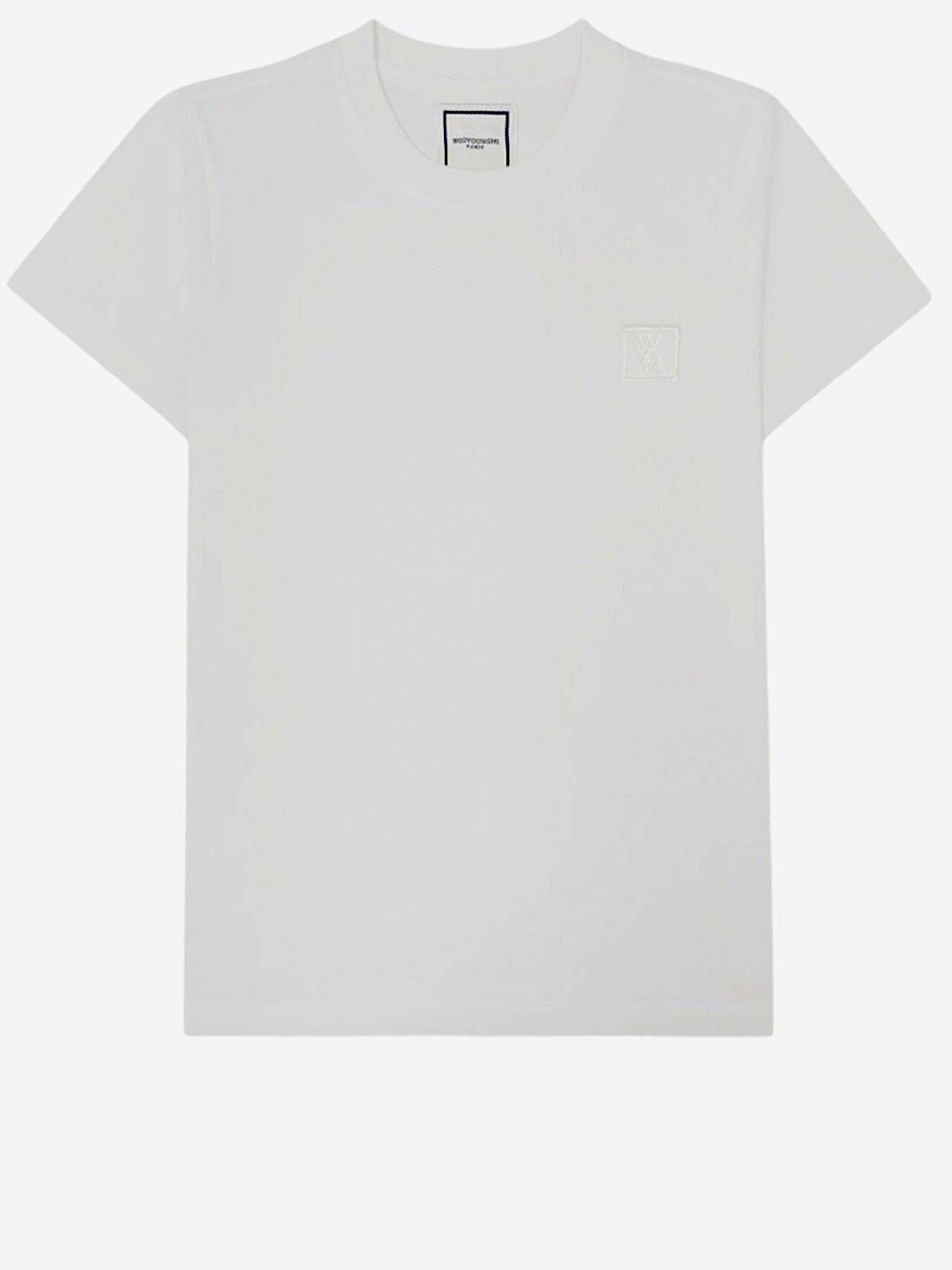 T-SHIRT IN COTONE CON STAMPA POSTERIORE M261TS06 701W WOOYOUNGMI 