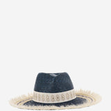 CAPPELLO IN MISTO PAGLIA E VISCOSA CON RICAMO 385981 92 FERRUCCIO VECCHI 