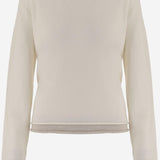 MAGLIONE IN CASHMERE CON BORDI A CONTRASTO KNJP24243 315 ARCH4 