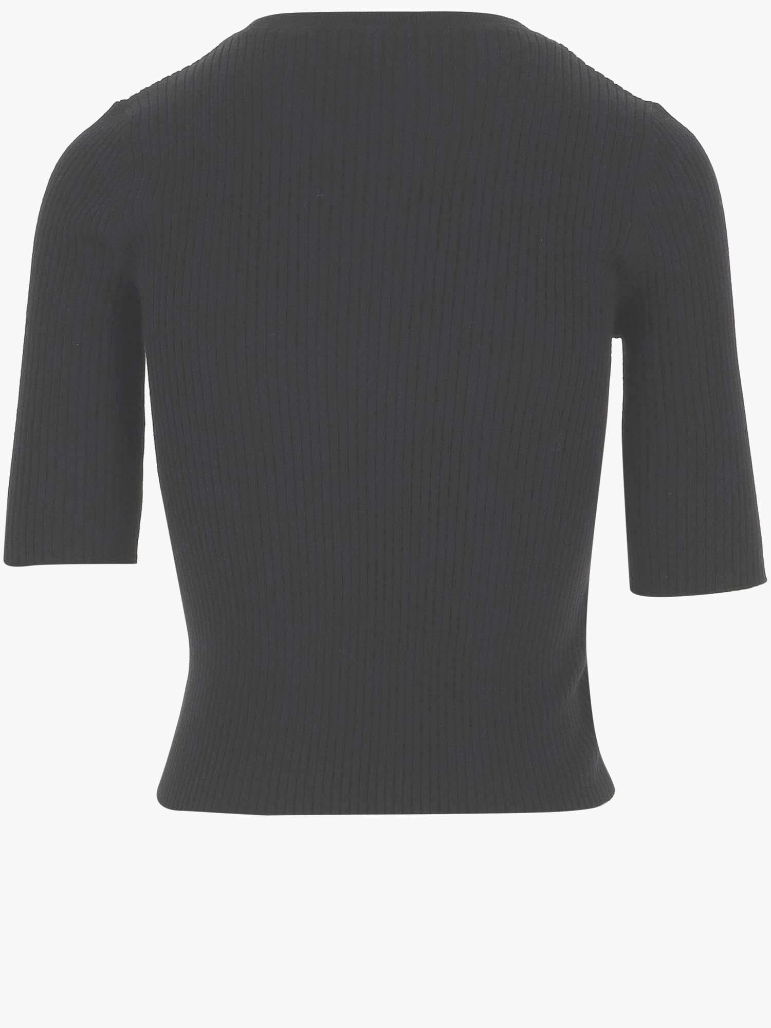 PULLOVER IN MISTO LANA A MANICHE CORTE CON LOGO 102017 A18MII2 PINKO 