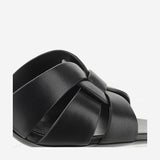 MULES TRIBUTE IN PELLE LISCIA 650986 DWE001000 SAINT LAURENT 