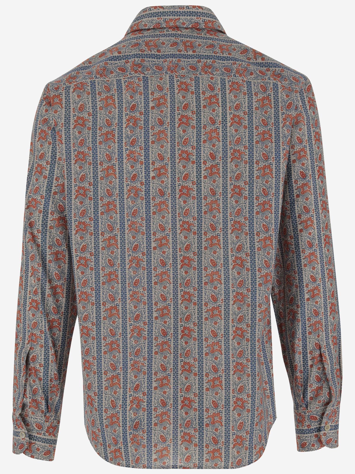 CAMICIA VOYAGE IMAGINAIRE IN COTONE 6V3ABQ35AN2 QQX VALENTINO 
