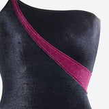 COSTUME DA BAGNO INTERO ROBBI CON MOTIVO COLOR-BLOCK ROBBIVELVET NEROBORDEAUX VVIDI 