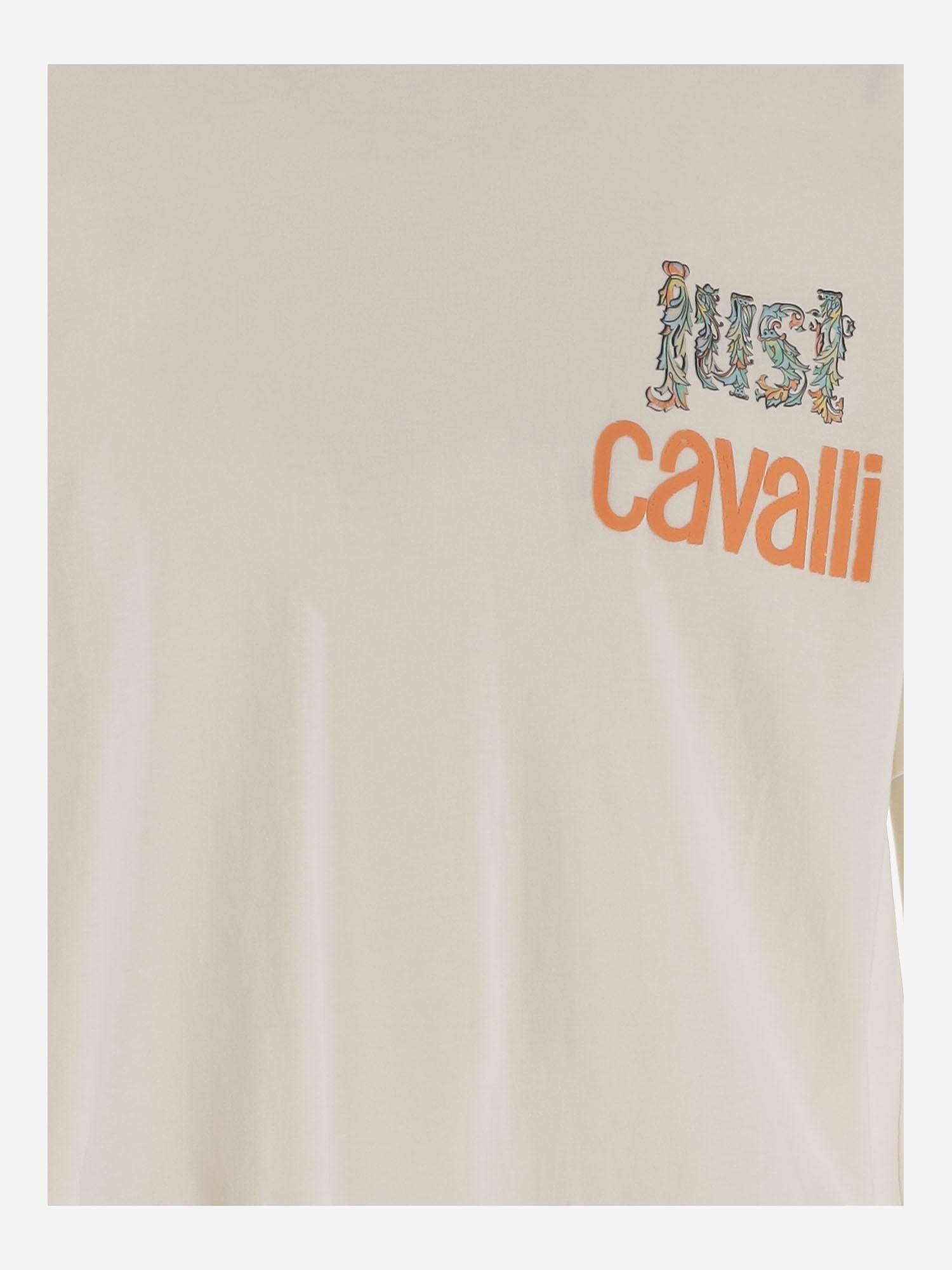 T-SHIRT IN COTONE CON STAMPA grafica 80OAHT14 CJ500004 JUST CAVALLI 