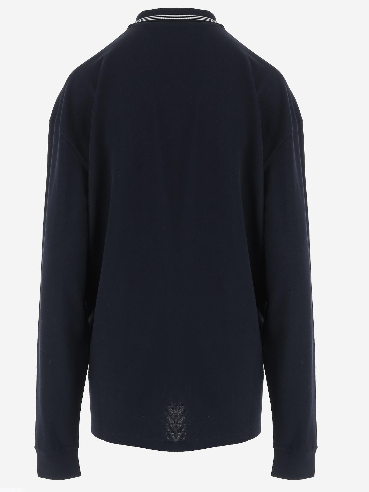 MAGLIA A MANICHE LUNGHE IN COTONE CON ZIP OBLIQUA MJLA20 18ZWF0008 MIU MIU 