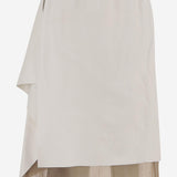 GONNA IN PELLE CON DRAPPEGGIO S053 LEAPSHEAWHITEBEIGE NICCOLO PASQUALETTI 