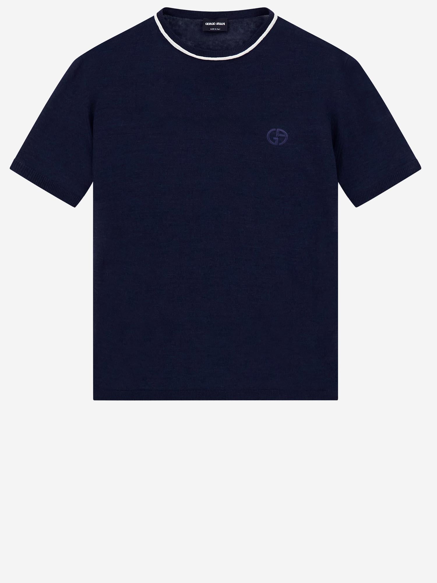 MAGLIA GIROCOLLO IN LINO E SETA GM003520 AF24710FB010 GIORGIO ARMANI 