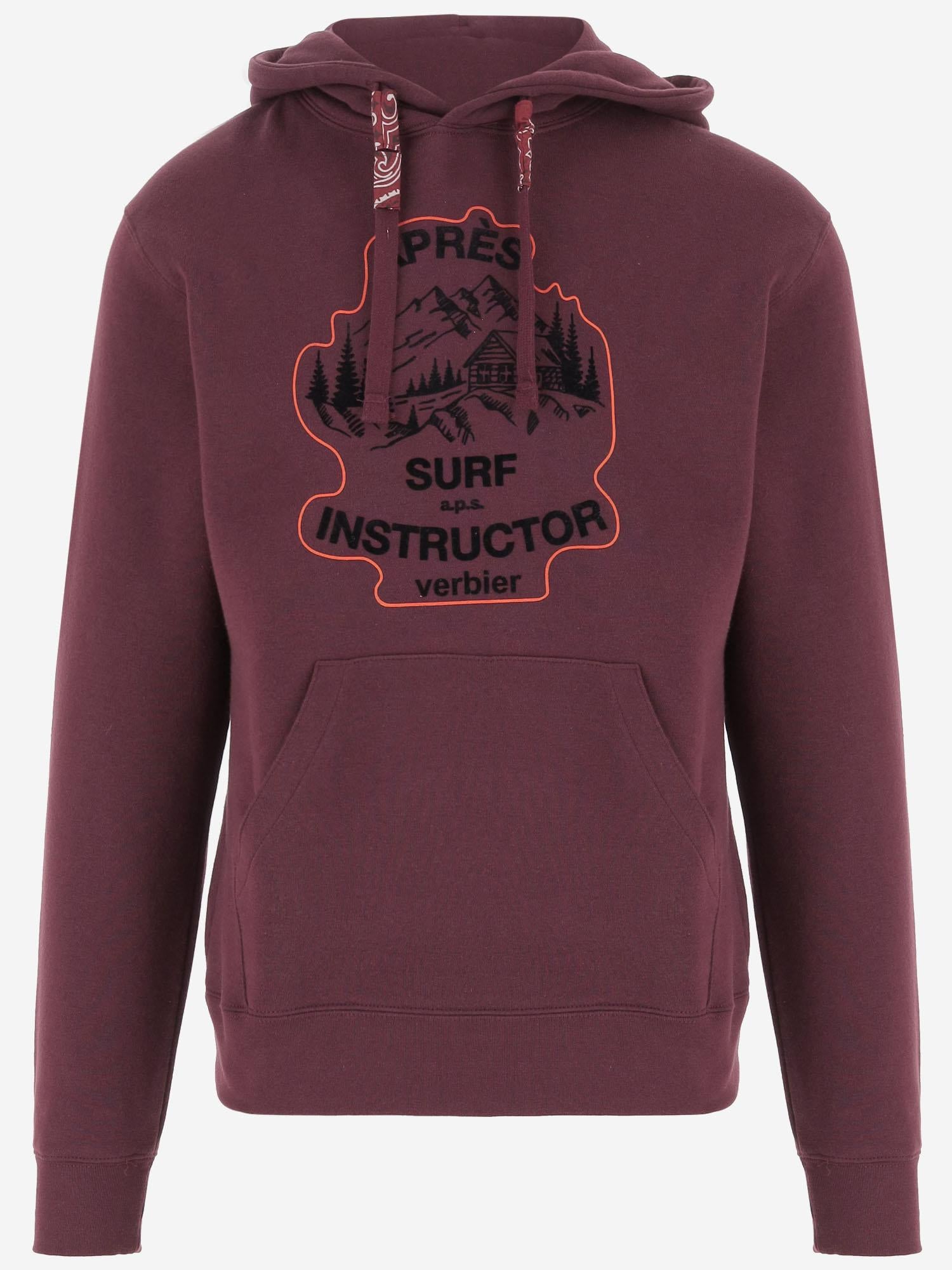 FELPA IN COTONE CON LOGO 37ADELAIDEHOODIE BURGUNDY APRES SURF 