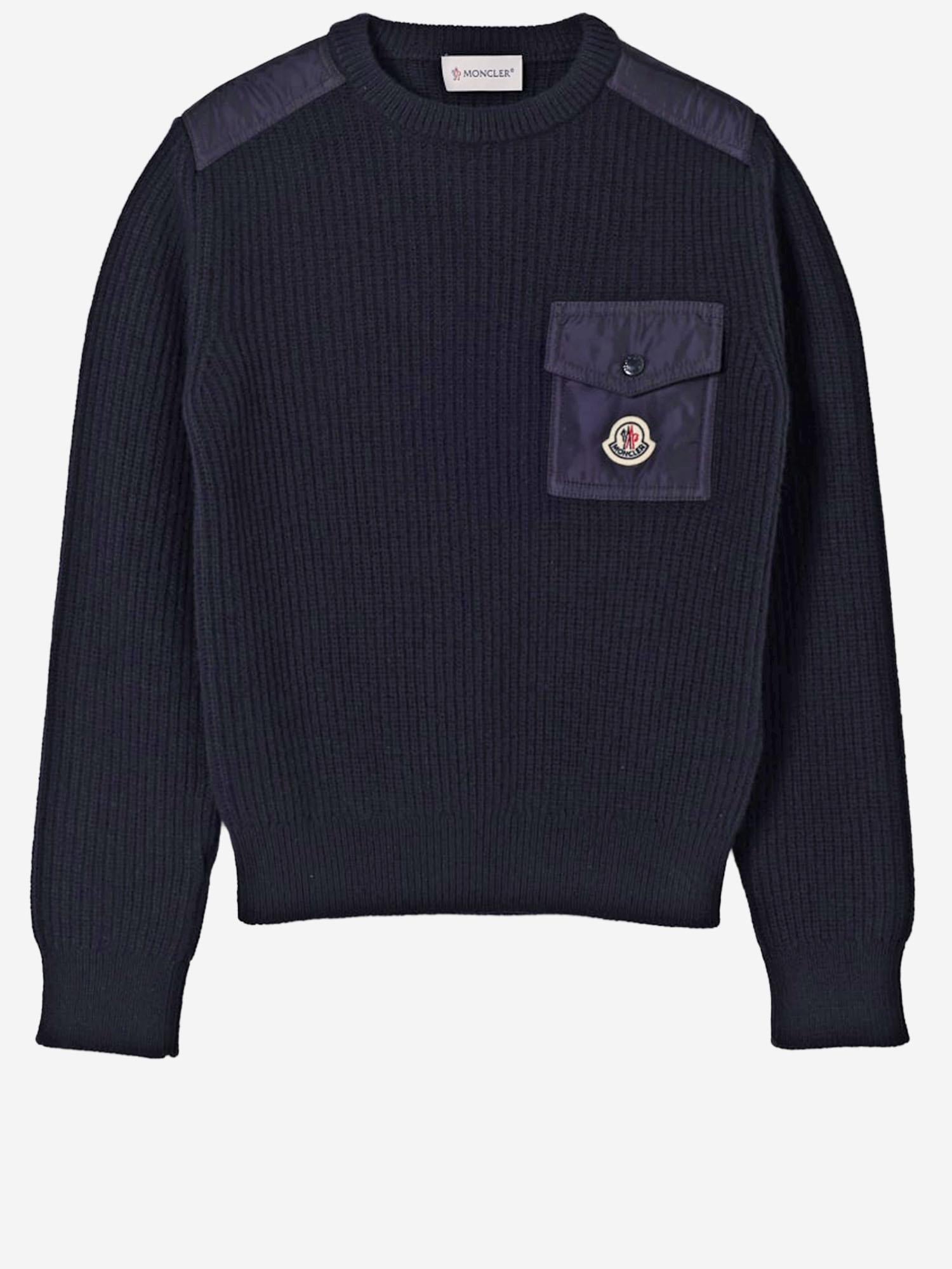 MAGLIONE IN NYLON CON LOGO 9C00010M1241 742 MONCLER ENFANTS 