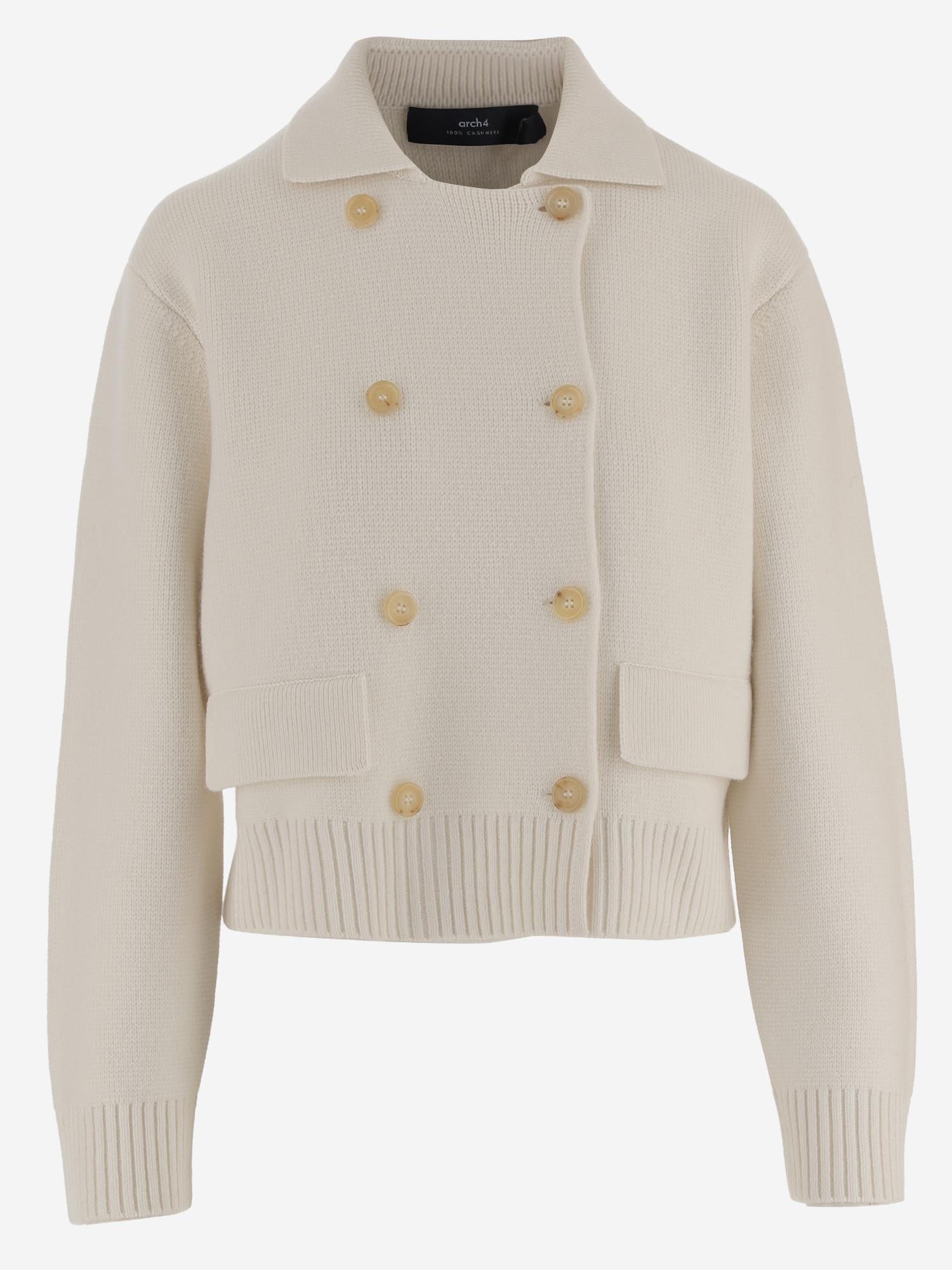 GIACCA DOPPIOPETTO IN MAGLIA DI CASHMERE KNCD2609 2 ARCH4 