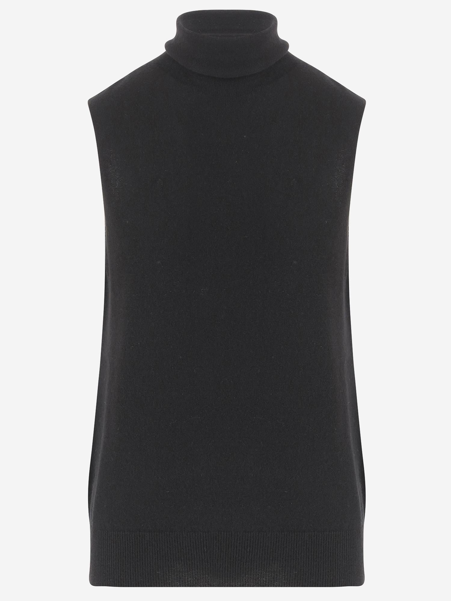 TOP MERITAS IN CASHMERE 10403Y556 BLK THE ROW 