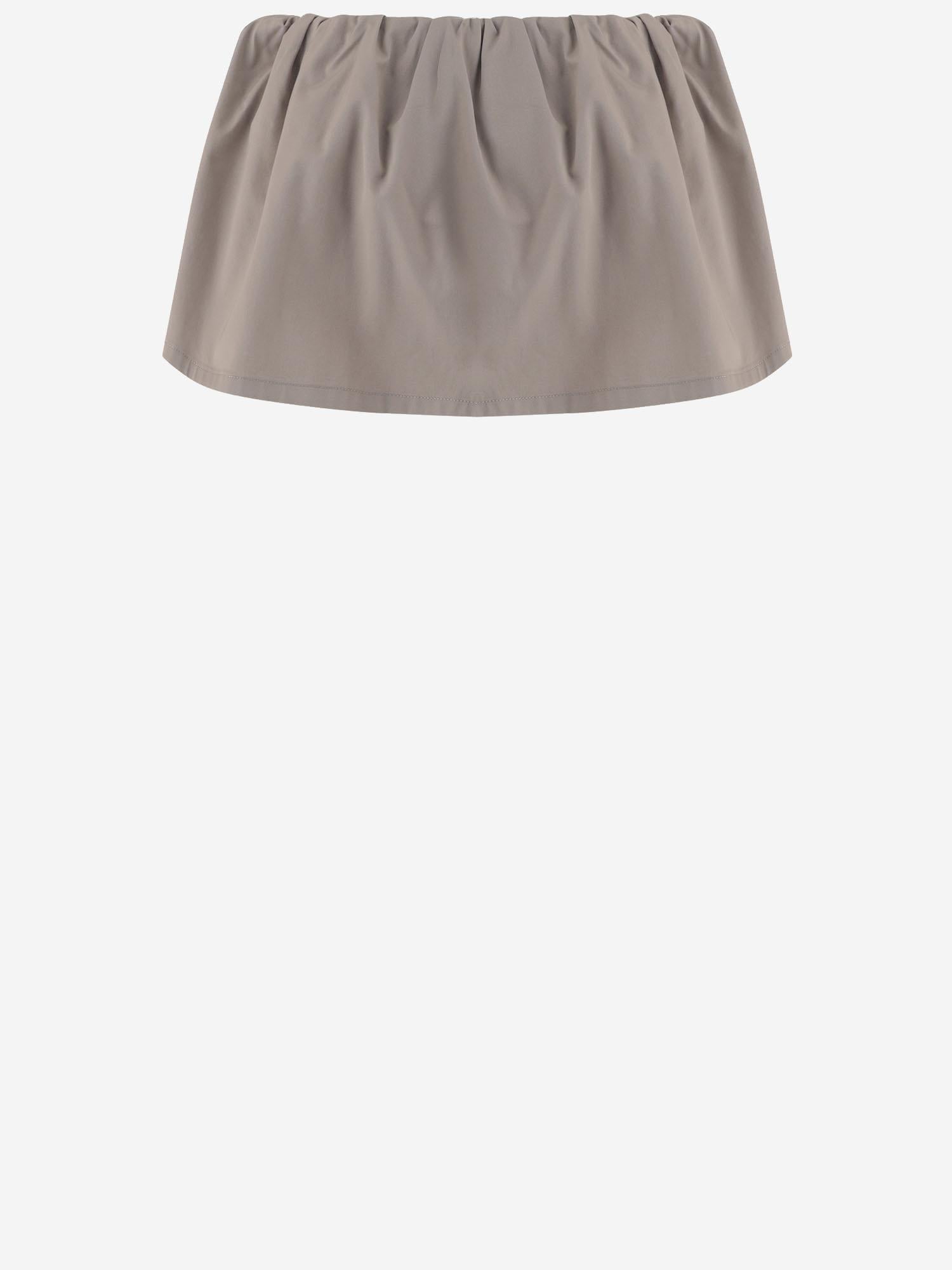 GONNA CORTA IN COTONE CON LOGO MG2638 19CTF0D3K MIU MIU 