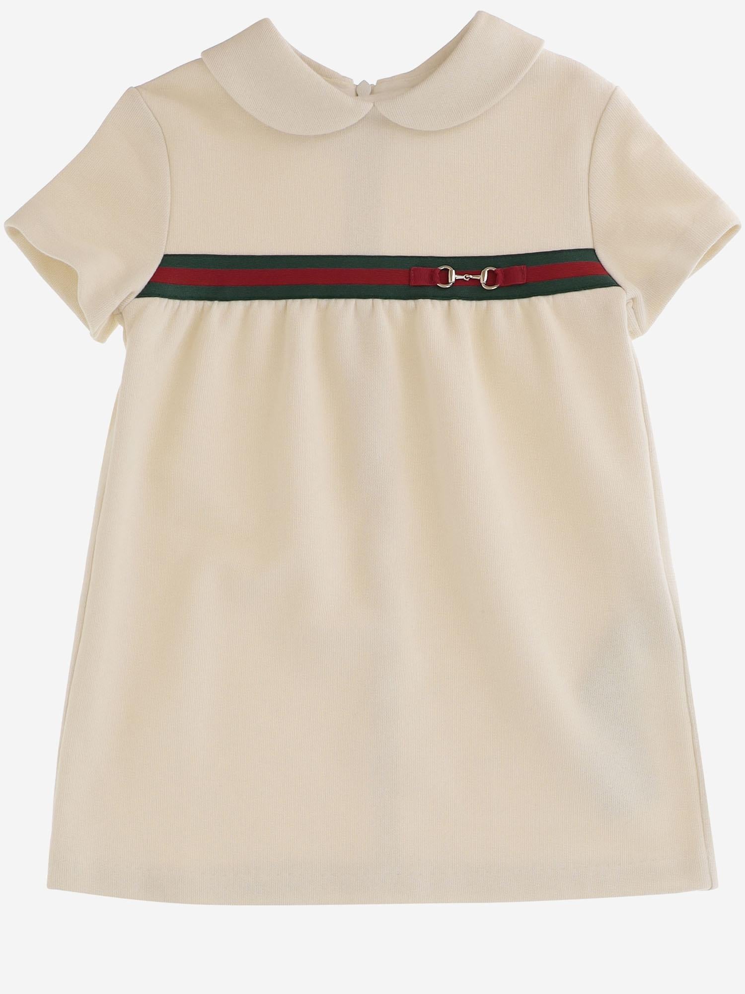 ABITO IN COTONE CON WEB 859754 XJHR99908 GUCCI KIDS 
