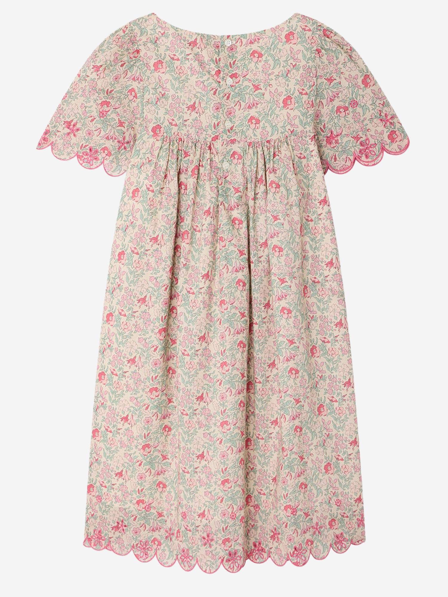 ABITO LYSIANE IN COTONE CON MOTIVO A FIORI S06GDRW00037 528 BONPOINT KIDS 