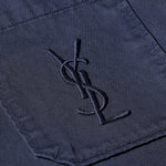 CAMICIA OVER IN COTONE CON RICAMO LOGO 861004 Y04VD5109 SAINT LAURENT 