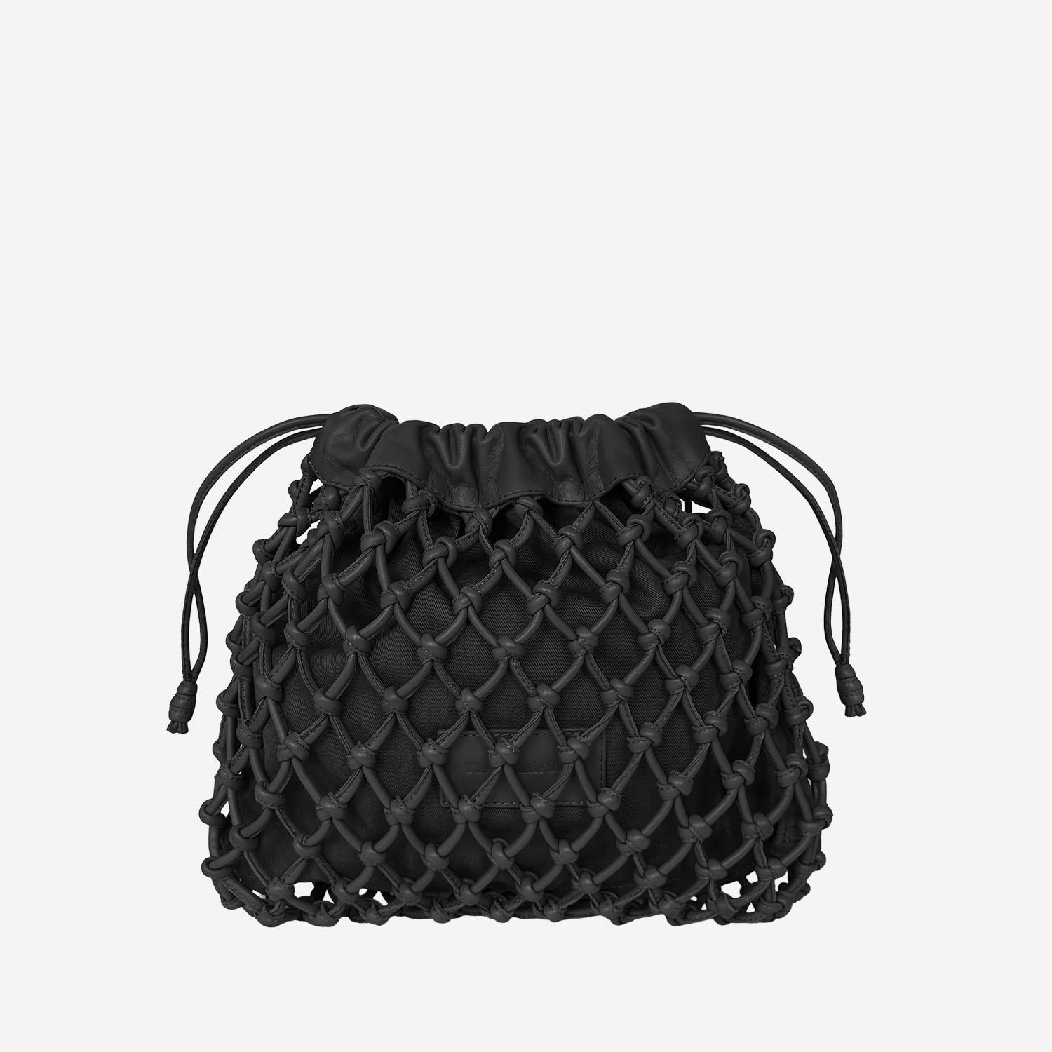 BORSA MORGAN IN PELLE E COTONE CON RETE BAFS21898 100 THE FRANKIE SHOP 