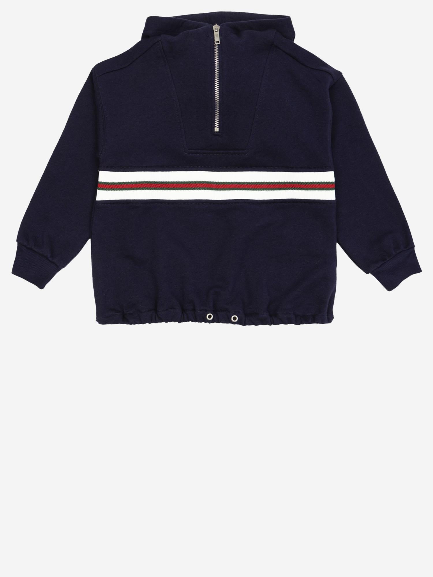 FELPA IN COTONE CON NASTRO WEB 825176 XJHAQ4780 GUCCI KIDS 