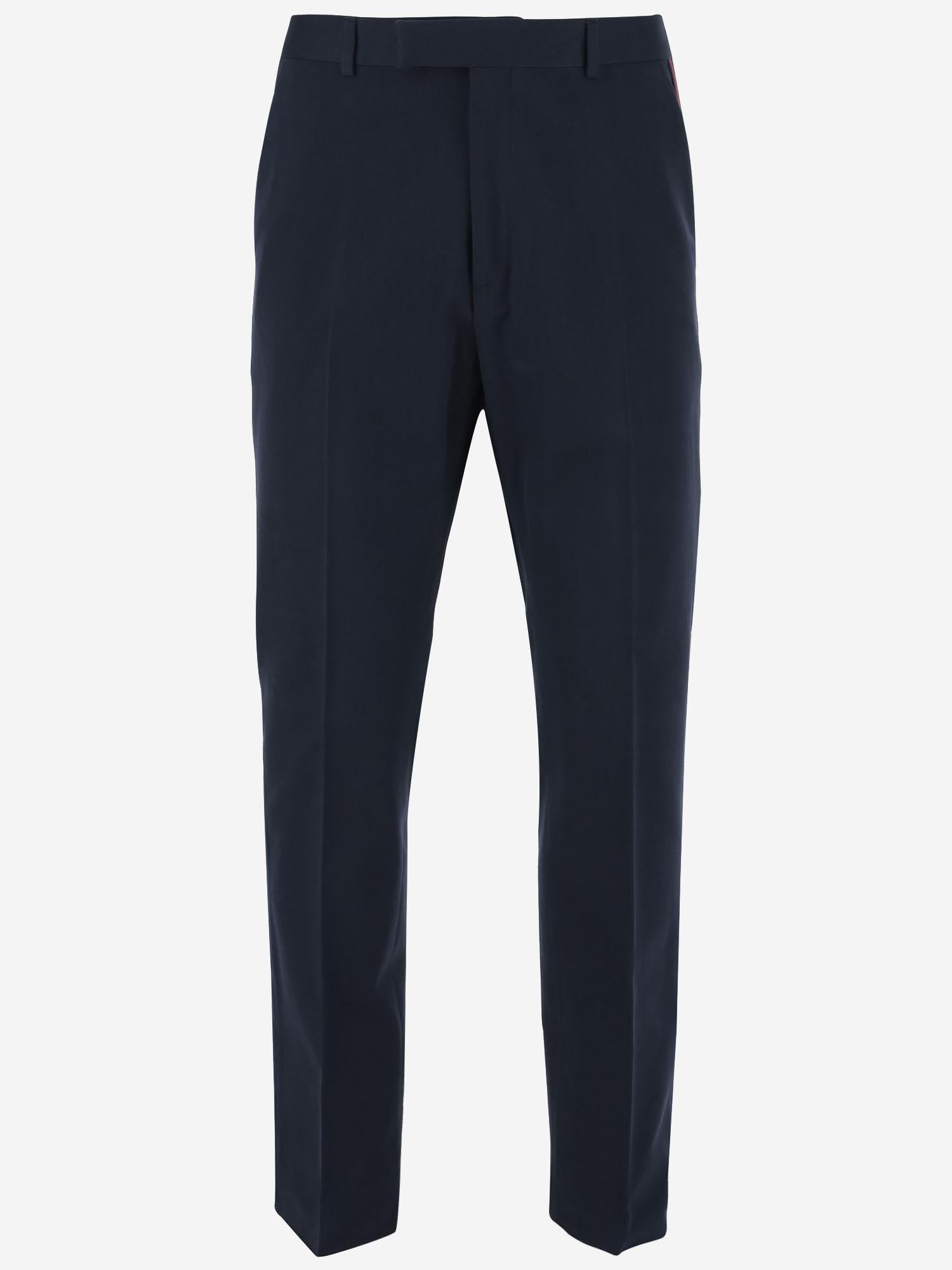 PANTALONI IN GABARDINA DI COTONE CON DETTAGLIO WEB 794410 ZABPQ4020 GUCCI 