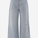 PANTALONI A PALAZZO IN DENIM DI COTONE GWP02079P0018 50134 GOLDEN GOOSE 