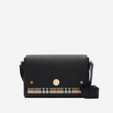 BORSA A TRACOLLA IN PELLE 8117037 BLACK BURBERRY 