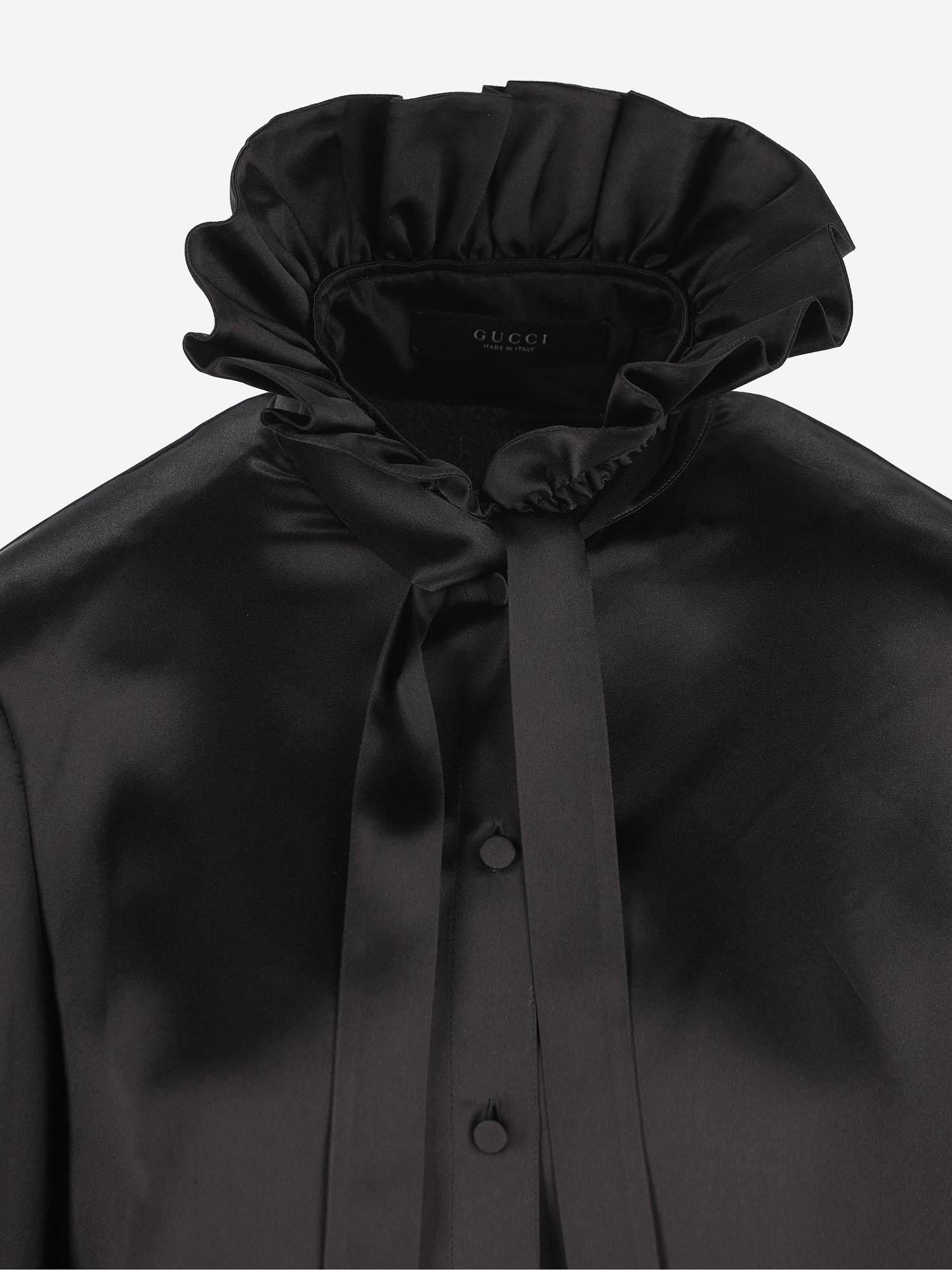 CAMICIA IN SETA CON VOLANT 860509 ZHS191000 GUCCI 