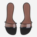 Sandali andreea glass ANDREEAGLASSSLIPPER 45BLACKTRANSPARENT AMINA MUADDI 