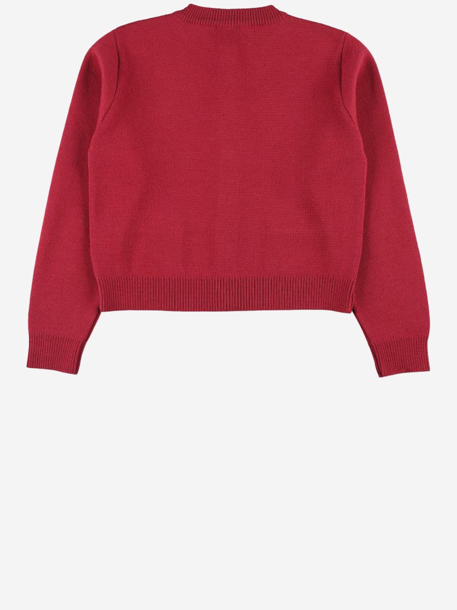 CARDIGAN IN LANA CON LOGO JFG233 AUKUF1SAY FENDI KIDS 