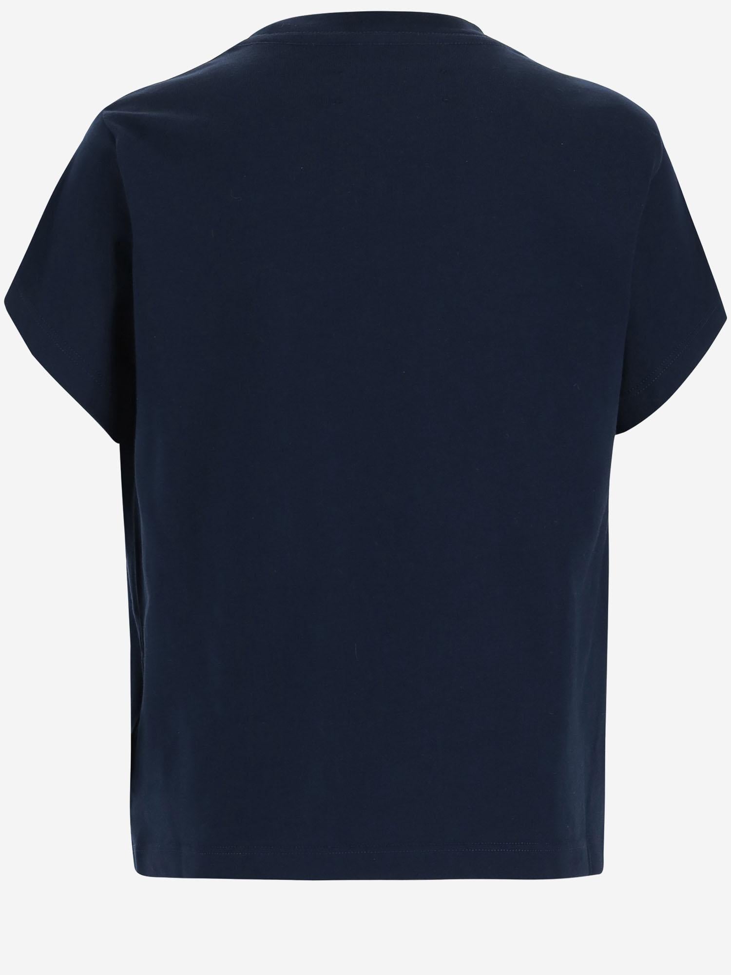 T-SHIRT IN COTONE CON STAMPA LOGO AKJYTE 1037Midnight Blue AMIRI KIDS 