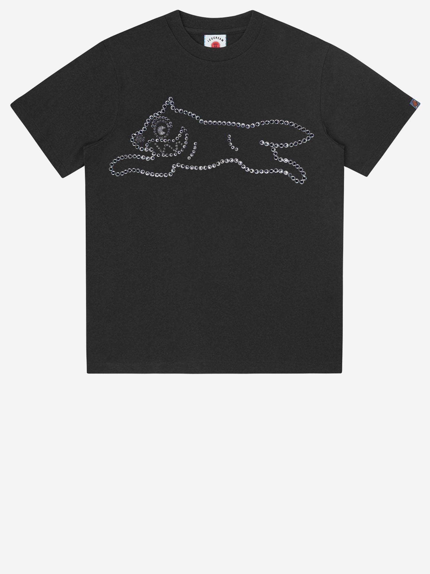 T-SHIRT IN COTONE CON LOGO IC26178 BLACK ICECREAM 