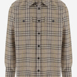 CAMICIA IN LANA CON MOTIVO CHECK 8101682 BEACHLINDENCHECK BURBERRY 