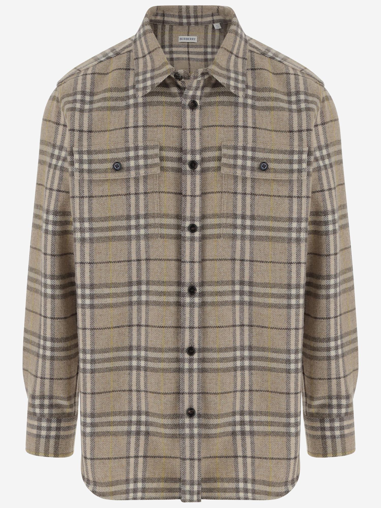 CAMICIA IN LANA CON MOTIVO CHECK 8101682 BEACHLINDENCHECK BURBERRY 