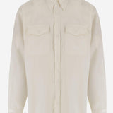 CAMICIA IN MISTO LANA E VISCOSA UJK224CU0001 185 AMI 