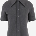 CAMICIA IN MISTO LANA CON COLLETTO AMPIO 836442 Z7AY91088 GUCCI 