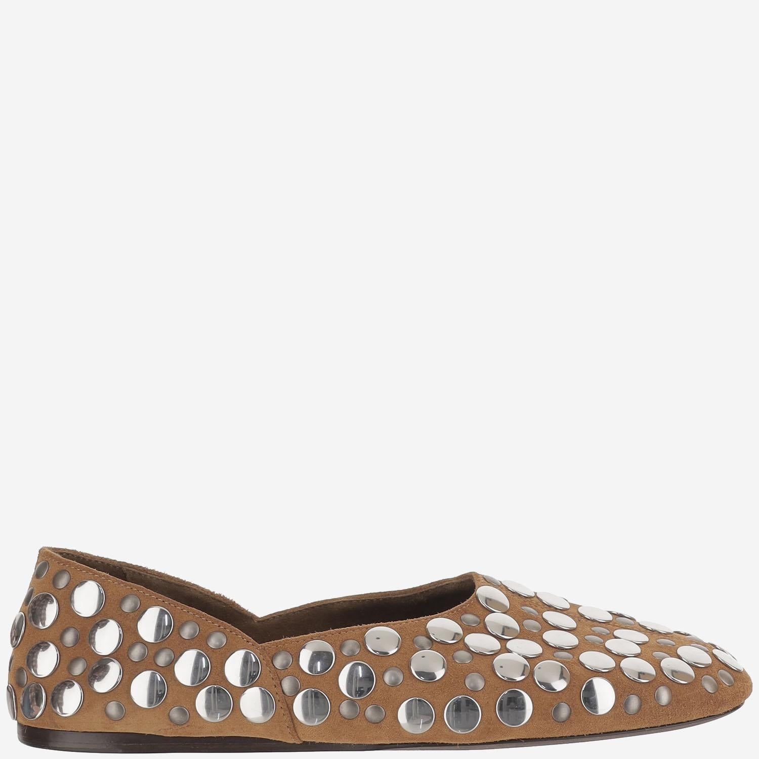 BALLERINE JANE IN PELLE CON BORCHIE F4059970 902 KHAITE 