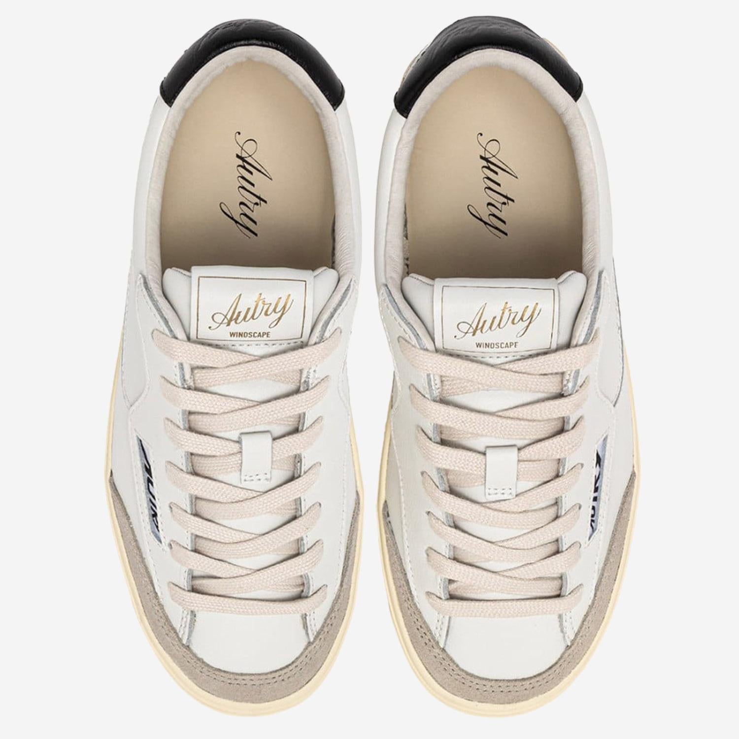 SNEAKERS WINDSCAPE LOW SCLMUK02 LEATSUEWHTBLK AUTRY 